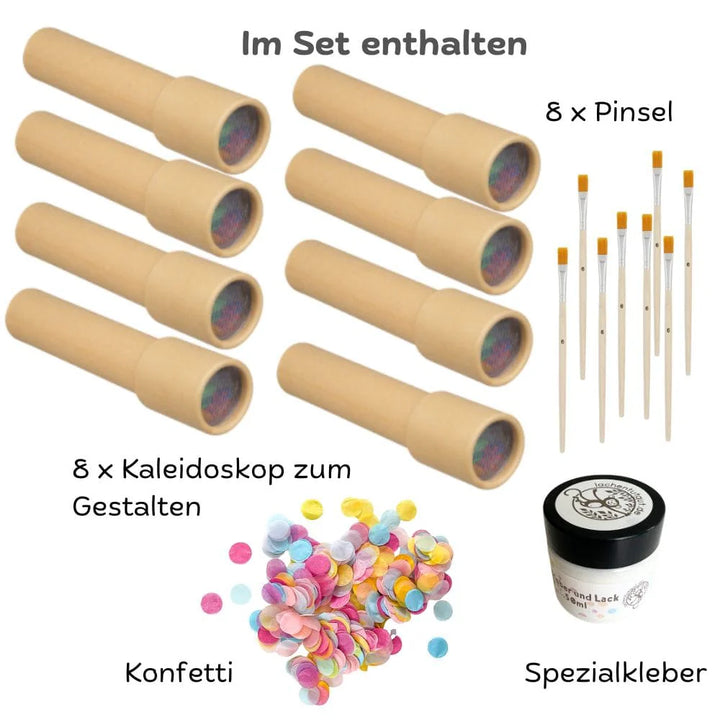 Bastelset Kaleidoskope zum Selbstgestalten, 8er Set