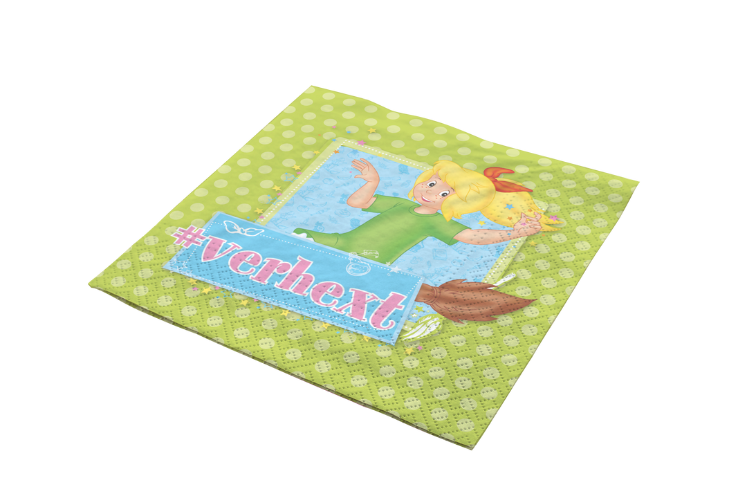 Servietten Bibi Blocksberg, 33 x 33cm, 20er Pack kinderparties-shop