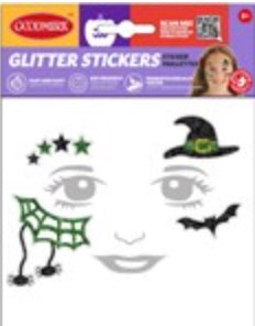 Autocollants visage Halloween pour enfants, 1 de 4 diff. Motifs