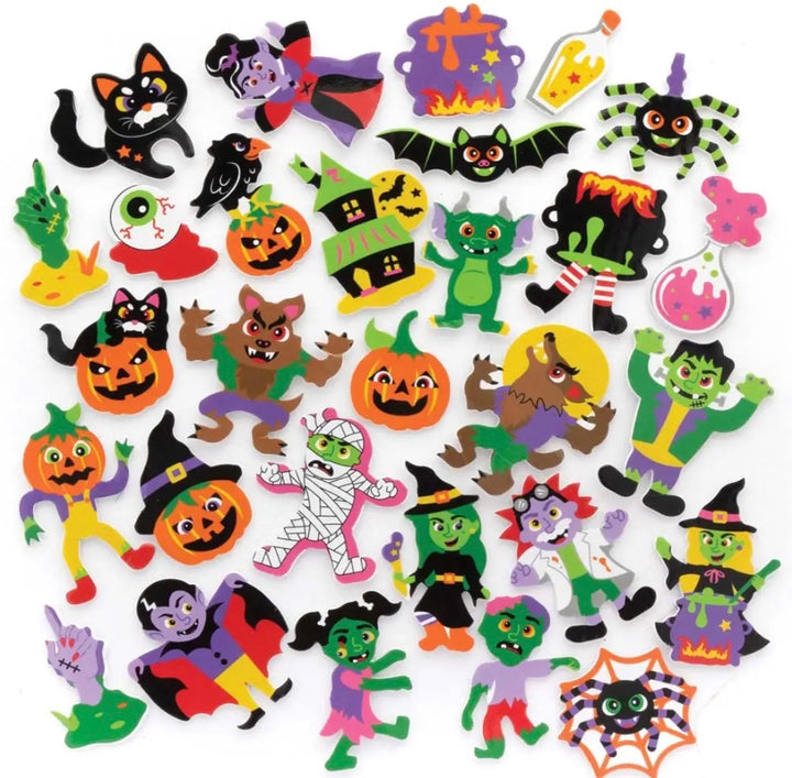 Moosgummi-Sticker Halloween, selbstklebend, 200 Stück