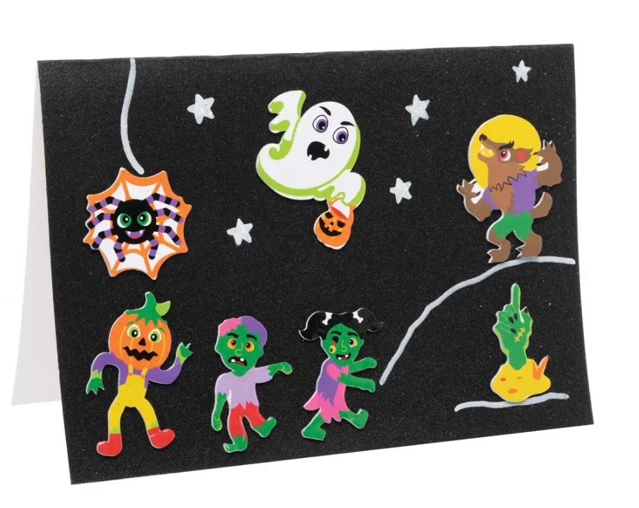 Moosgummi-Sticker Halloween, selbstklebend, 200 Stück
