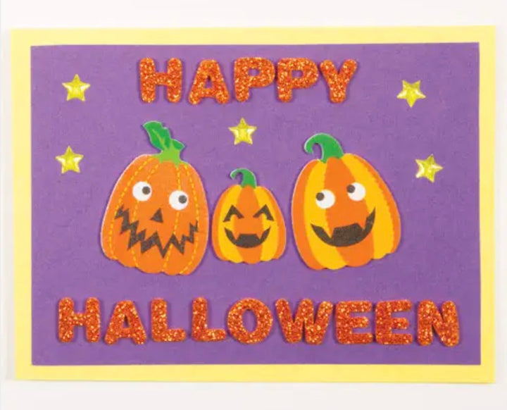 Moosgummi Sticker Kürbisse, Halloween, 128 Stück