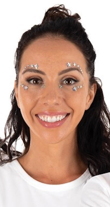 Party Make Up Face Jewels, autocollants visage en strass, 1 motif