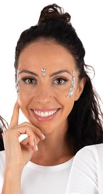 Party Make Up Face Jewels, autocollants visage en strass, 1 motif