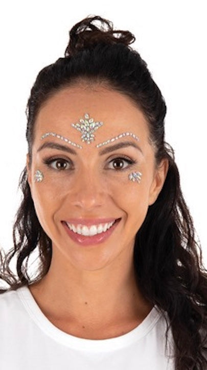 Party Make Up Face Jewels, autocollants visage en strass, 1 motif