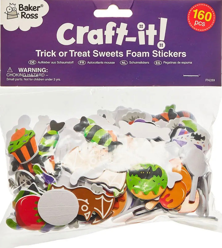 Halloween Moosgummi-Sticker, selbstklebend, 160 Stück