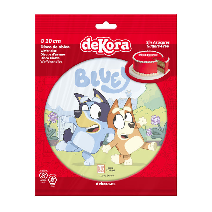 Bluey Tortenaufleger aus Esspapier, Ø 20 cm
