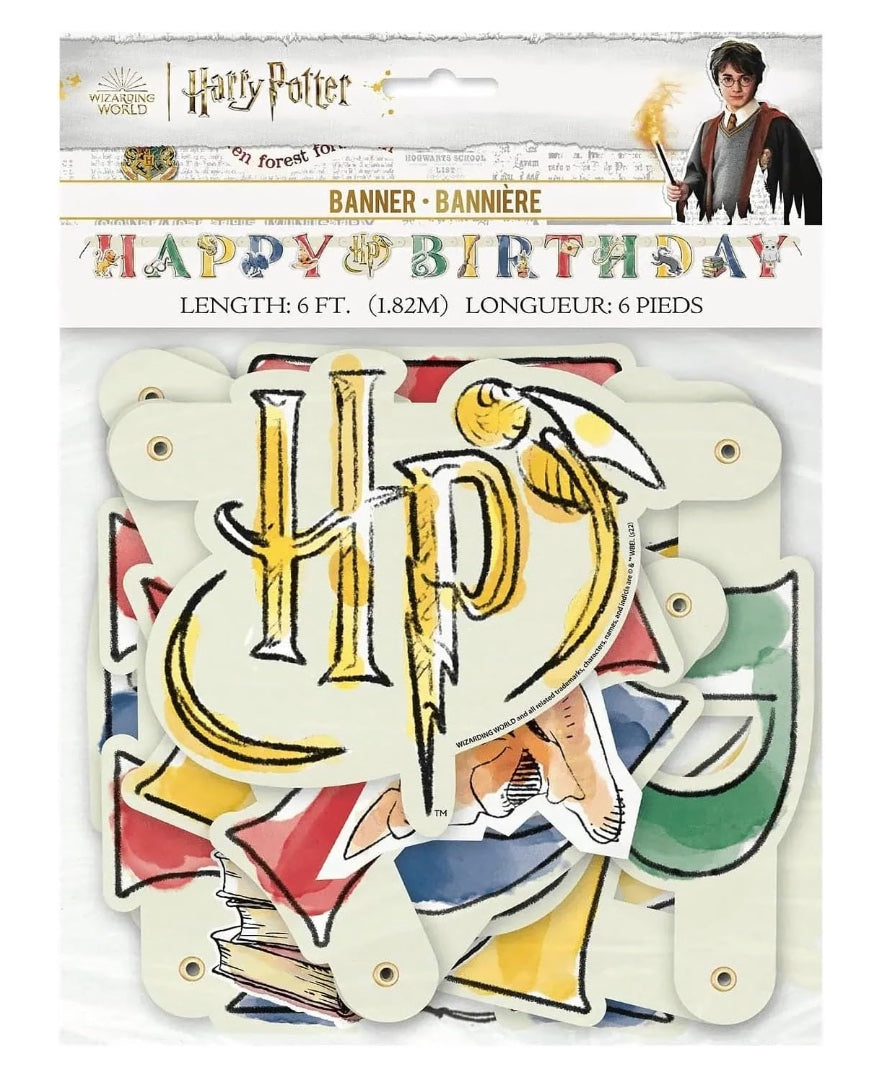 Happy Birthday Buchstabenkette Harry Potter, 1 Stück, 1.82 m