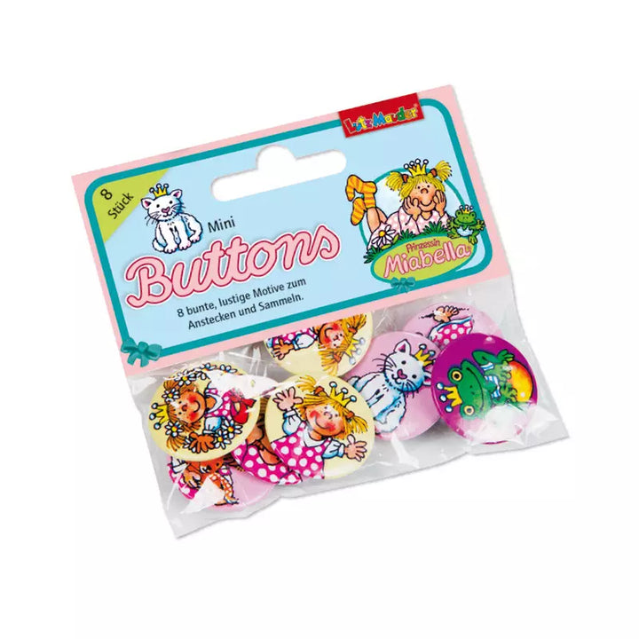 Mini Buttons Prinzessin Miabella, 8 Stück