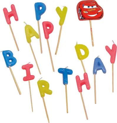 Kerzen Happy Birthday, Cars 3, 14er Pack, 7cm