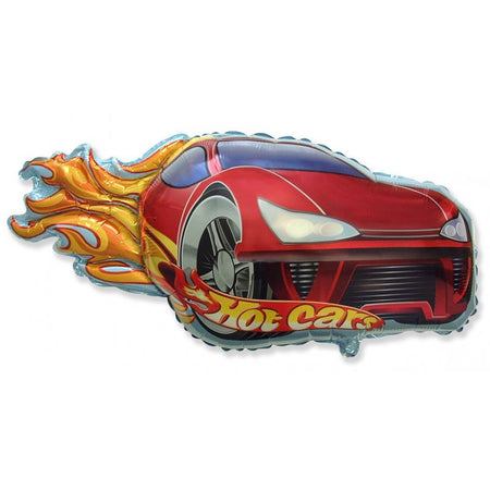 Hot Wheels, Folienballon, rotes Auto, 79 x 43 cm image