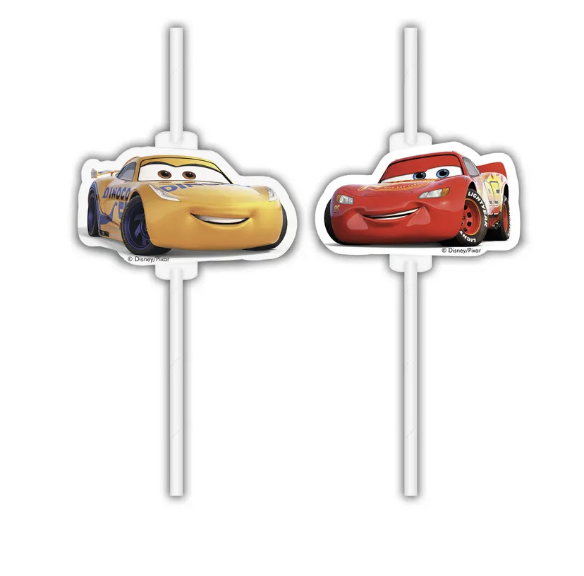 Trinkhalme, Disney Cars 3, 4er Pack kinderparties-shop