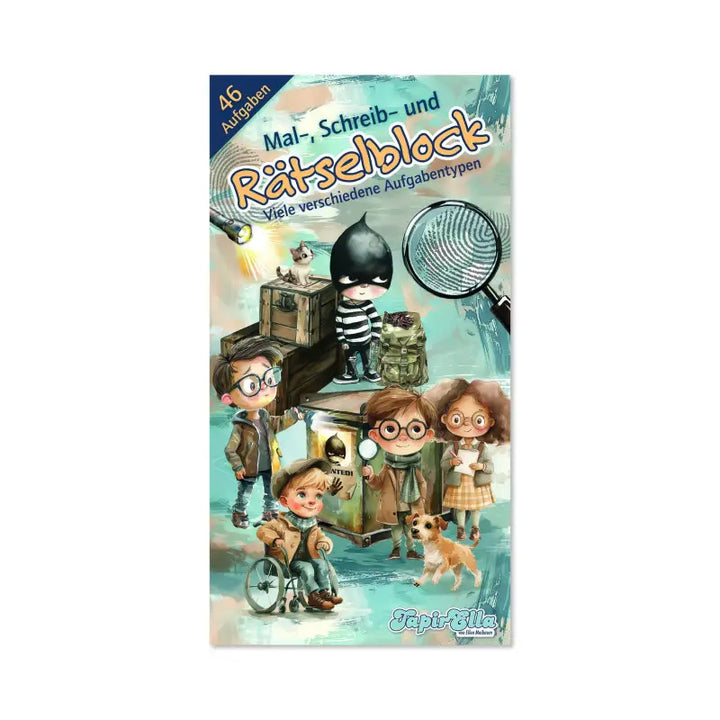 Cadeau de fête des détectives Cahier de coloriage et de devinettes, A6, 19,9 x 10,5cm