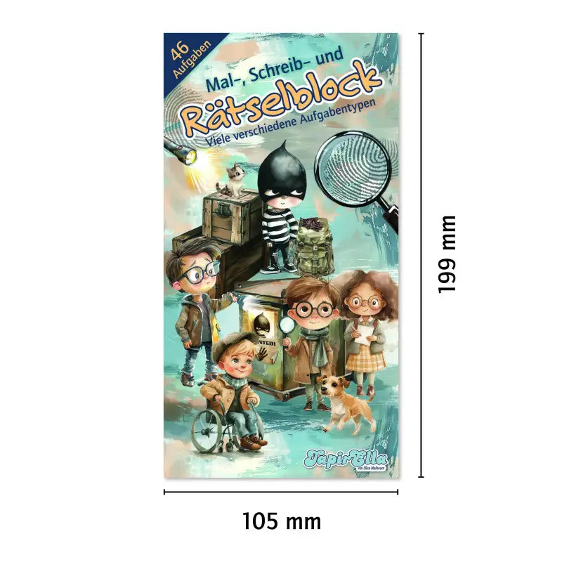 Cadeau de fête des détectives Cahier de coloriage et de devinettes, A6, 19,9 x 10,5cm