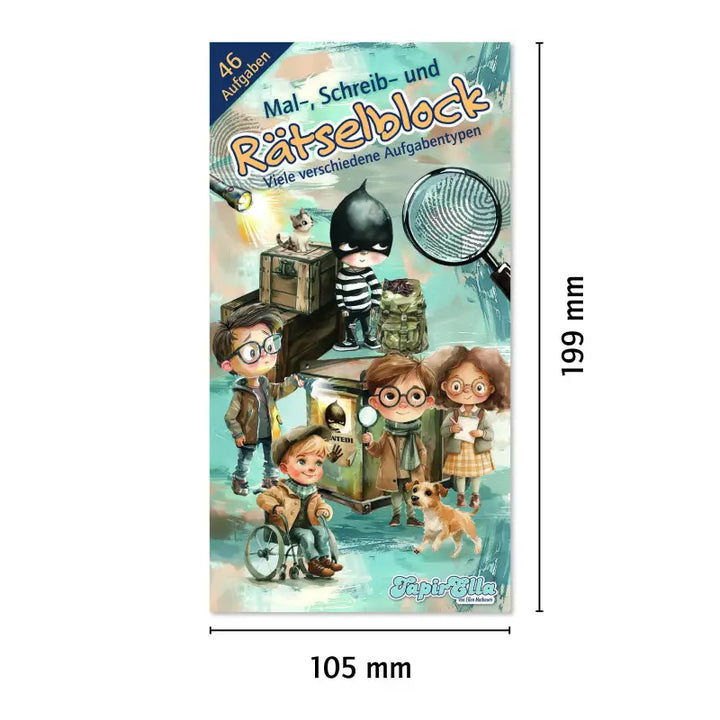 Cadeau de fête des détectives Cahier de coloriage et de devinettes, A6, 19,9 x 10,5cm