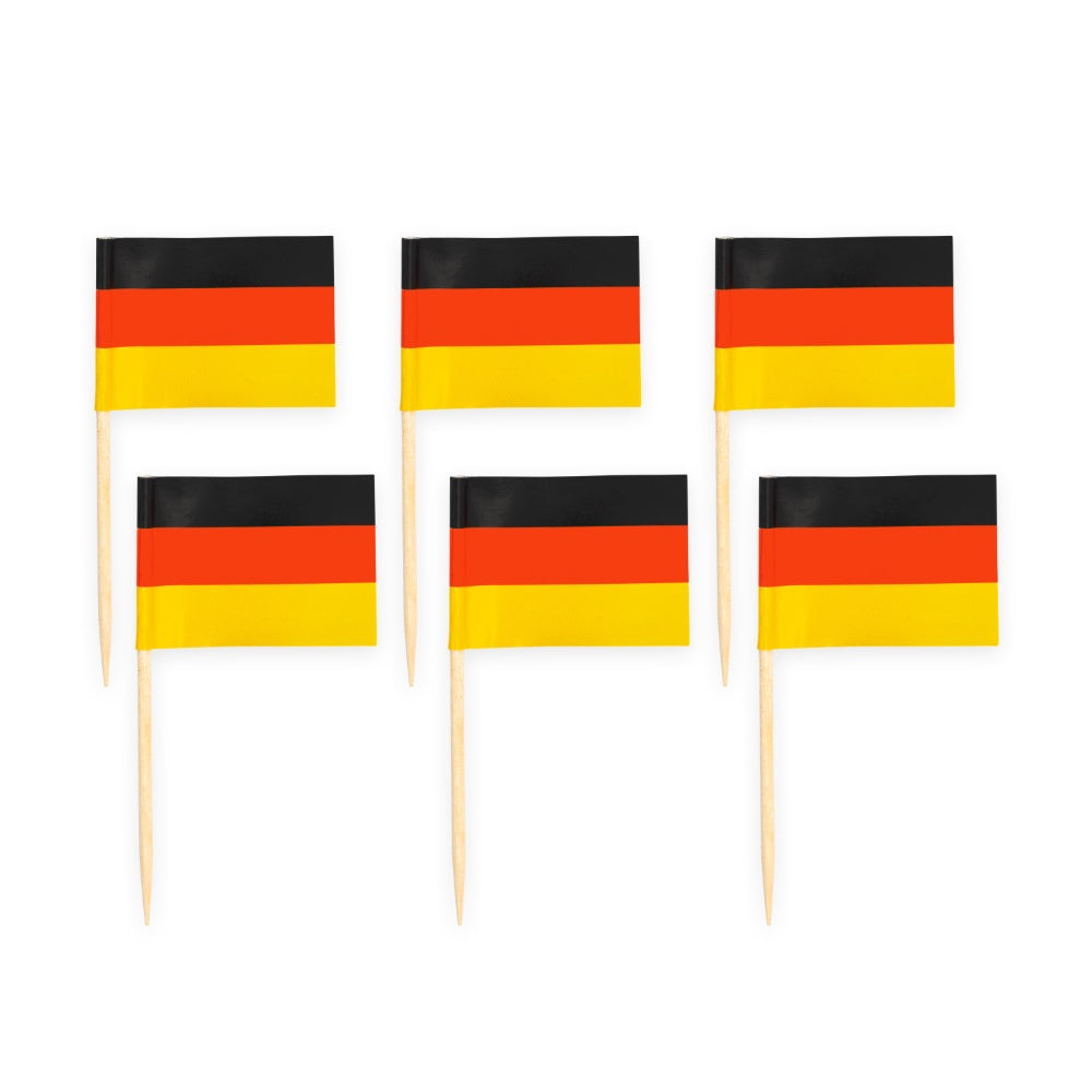 Snack- / Muffin Picker Deutschland Flagge, 50 Stück