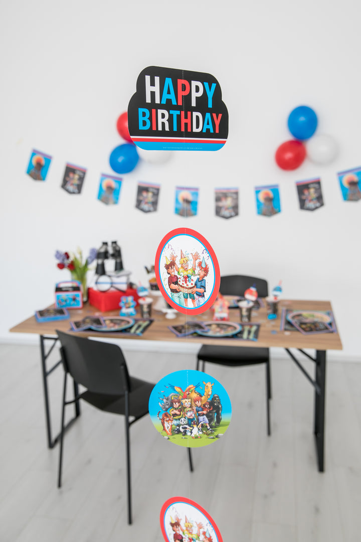 Tortenbanner mit Namensfeld Die Drei ??? Fragezeichen, Kuchen Deko kinderparties-shop