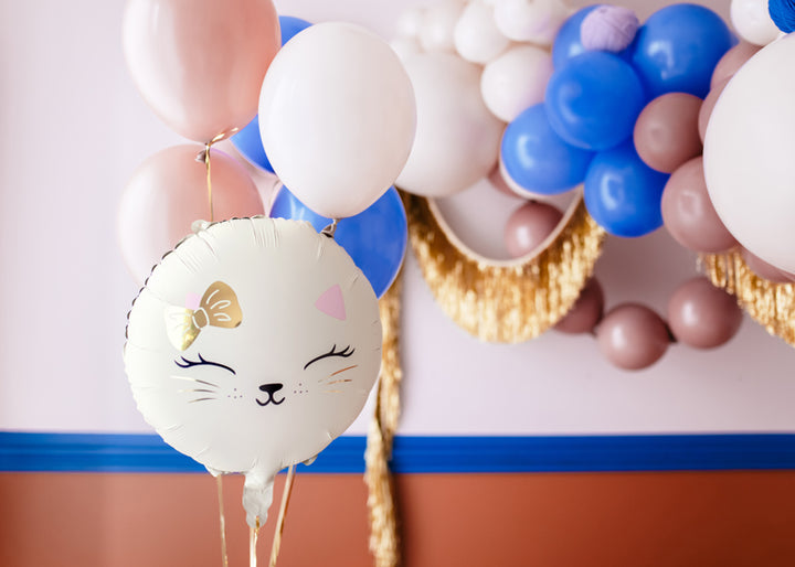Folienballon Katzenmotiv, 1 Stück, Ø 45 cm