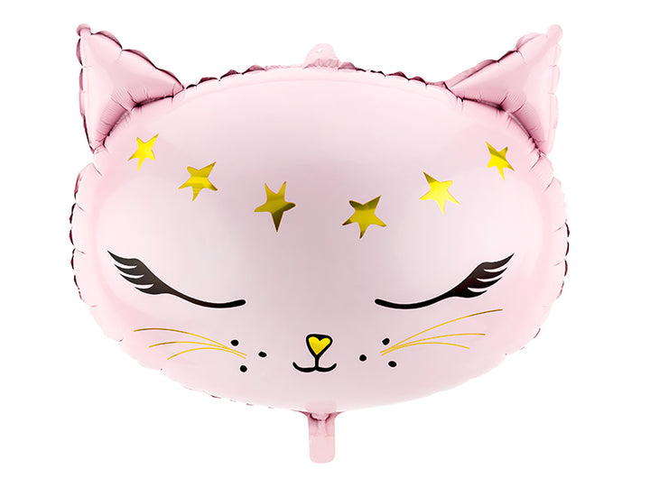 Folienballon Katze pink, 1 Stück, 48 x 36 cm