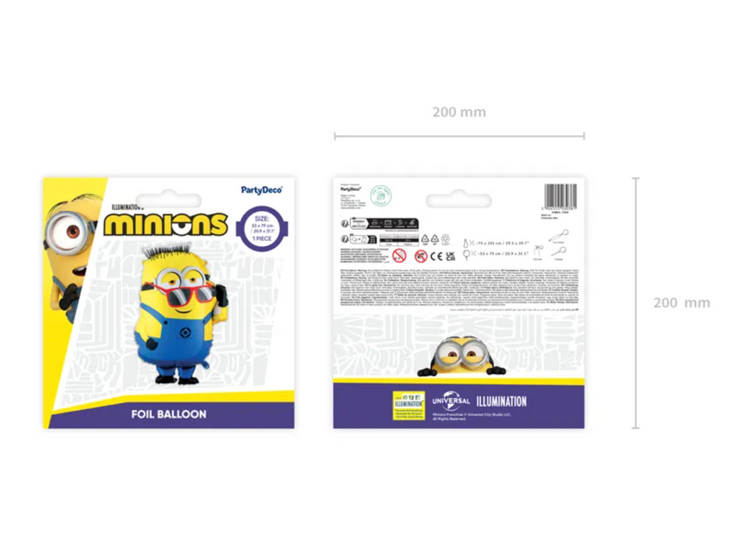Folienballon Minion Ron, Despicable Me Party, 53x79 cm