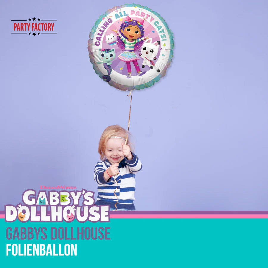 Folienballon Gabby's Dollhouse, 1 Stück, Ø 45 cm
