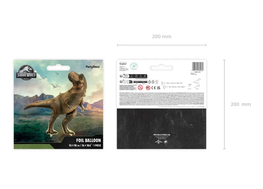 XXL-Folienballon-T-Rex-Jurassic-World-92-x-98-cm