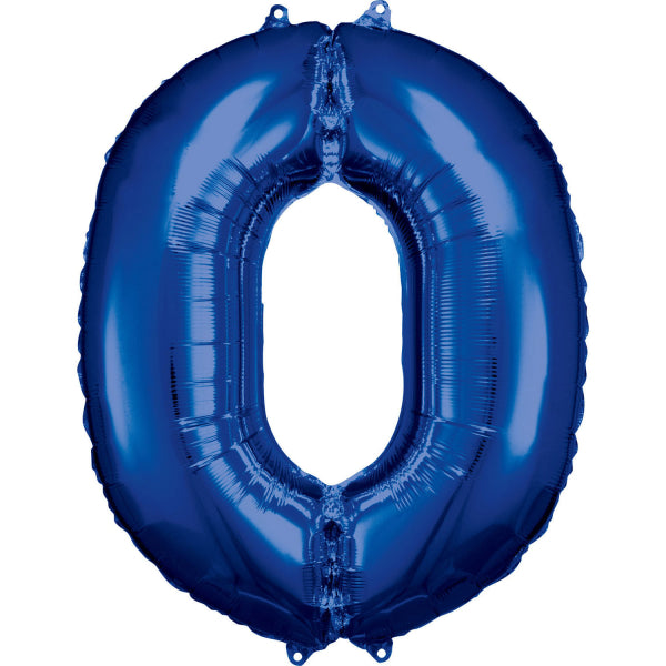 Foil balloon number 1-9 & 0, XXL, 86 cm, various colors colors