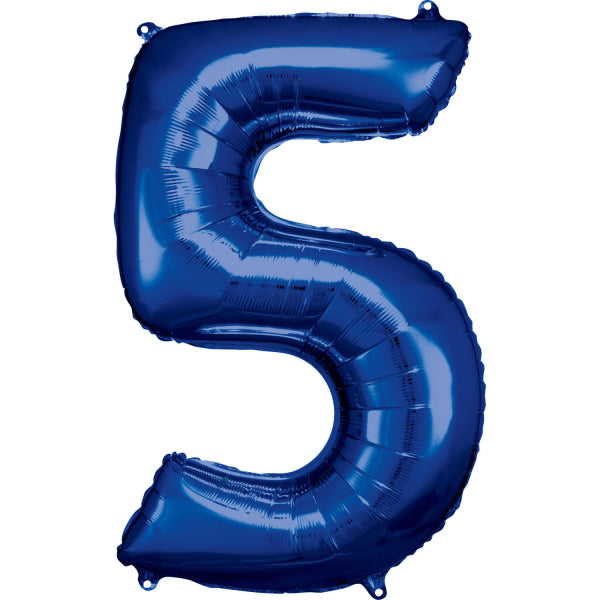 Foil balloon number 1-9 & 0, XXL, 86 cm, various colors colors