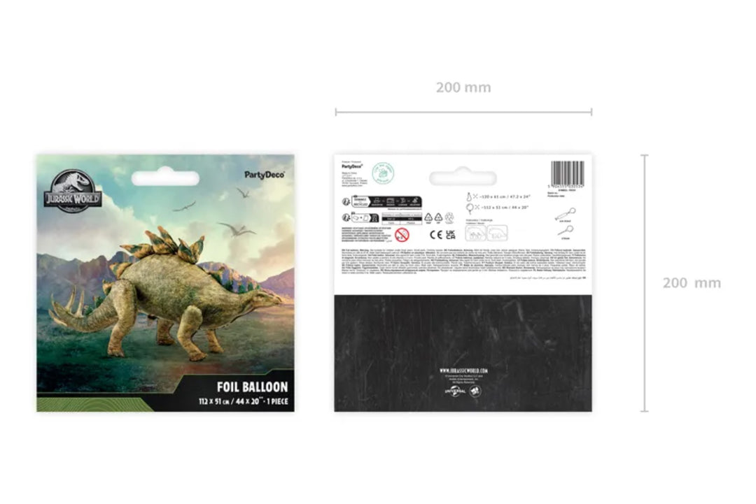 Folienballon Jurassic World Stegosaurus, 112x51 cm