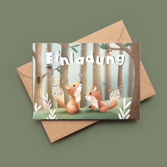 Einladung-Forest-Animal-10-Stk