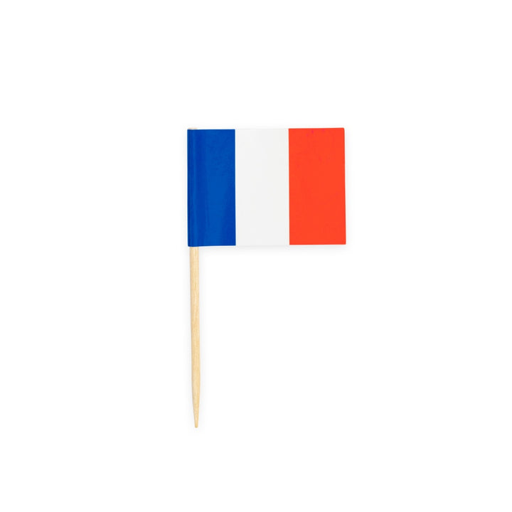 Snack- / Muffin Picker Frankreich Flagge, 50 Stück