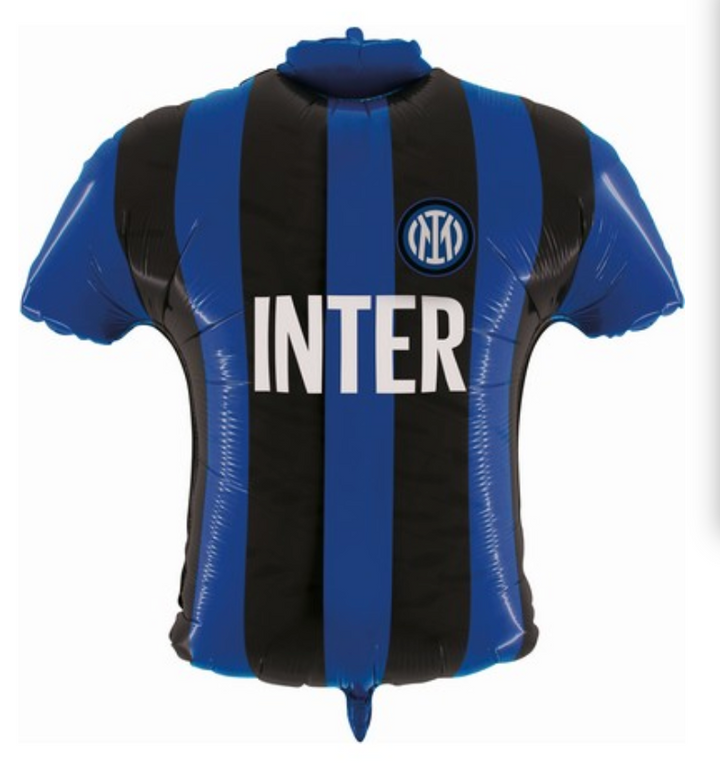Foil balloon Inter Milan jersey, personalizable, football party, 63 x 65 cm