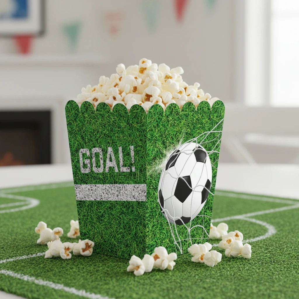 Popcorn Boxen Fussball Party Goal, 8 Stück