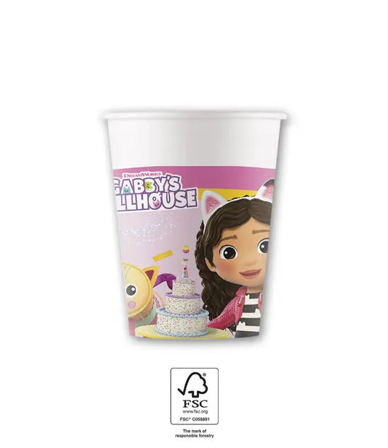 Gabby's Dollhouse Party Becher, 8er Pack, Pappe