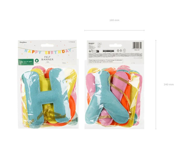 Girlande-Happy-Birthday-Pastell-bunte-Farben-Filz-3-m