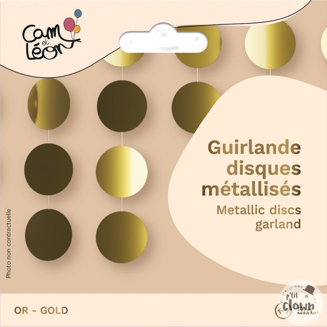 Pünktchen Girlande, gold metallic, 5m