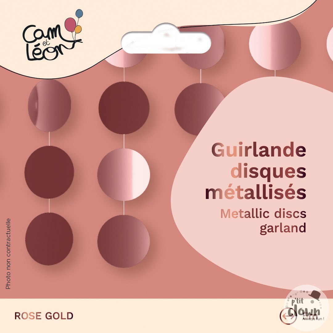 Pünktchen Girlande, rosé-gold metallic, 5m kinderparties-shop