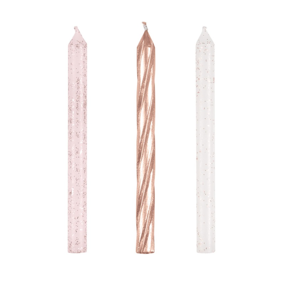 Glitzernde-Kerzen-pink-weiss-24er-Pack