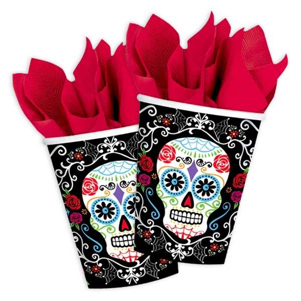 Party Deko Set, Halloween, "Day of the dead", 8-10 Gäste, 107-tlg kinderparties-shop