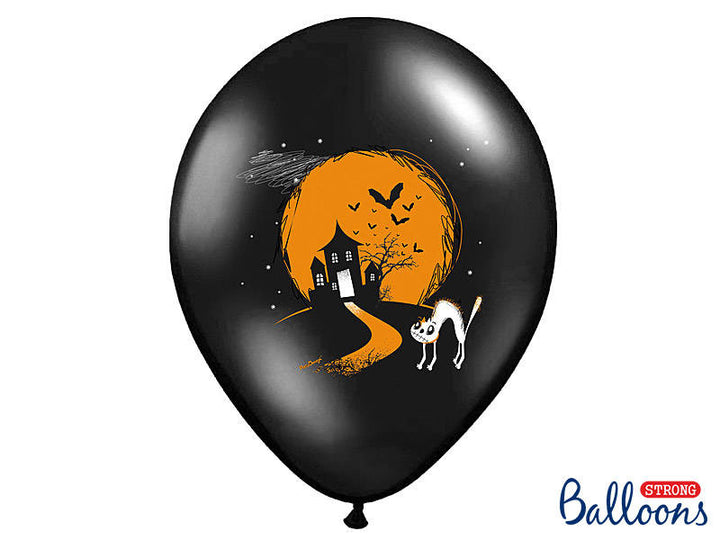 Halloween Luftballons Black Mix, 50 Stück