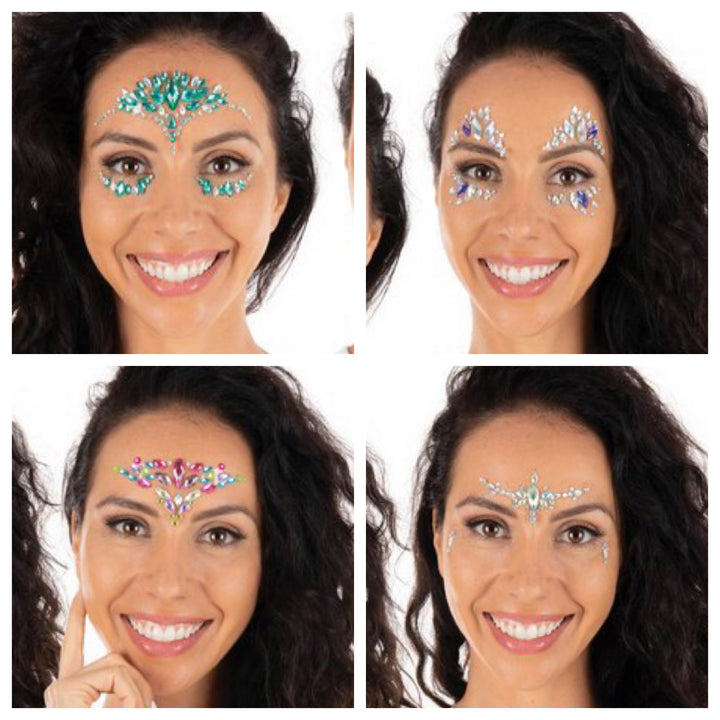 Face Jewels, rhinestone face stickers, party make-up, 1 motif