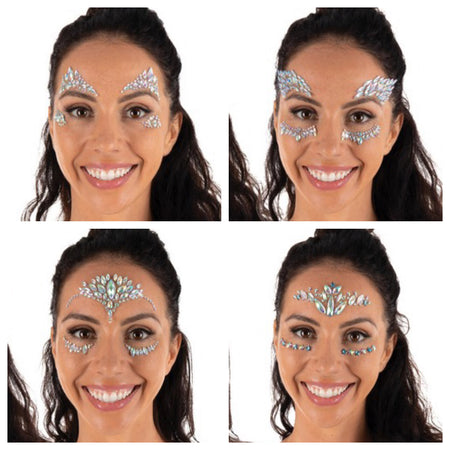 Face Jewels, Strass-Gesichtsaufkleber, Schneekönigin, 1 Motiv image