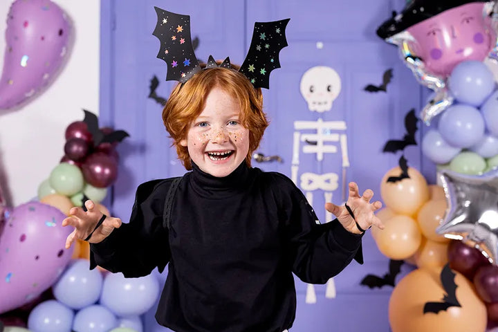 Halloween Fledermaus Haarreife für Kinder, trick or treat, 4er Pack kinderparties-shop