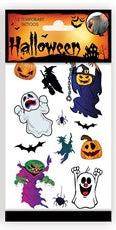 Halloween Tattoos, abwaschbar, 1 Bogen mit 12 Tattoos kinderparties-shop