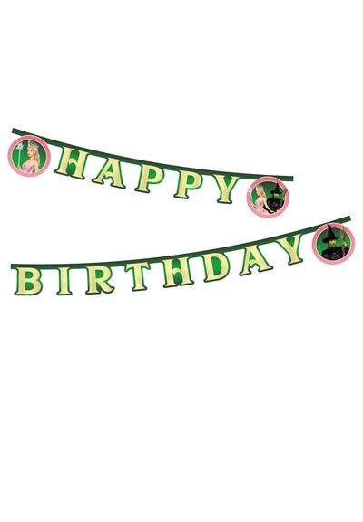 Happy Birthday Girlande Wicked, 1 Stück, 2 m