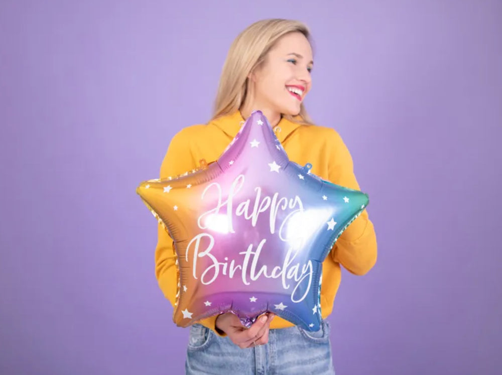 Happy-Birthday-Folienballon-Bunter-Stern-40-cm