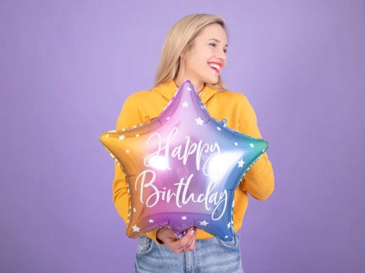 Happy-Birthday-Folienballon-Bunter-Stern-40-cm