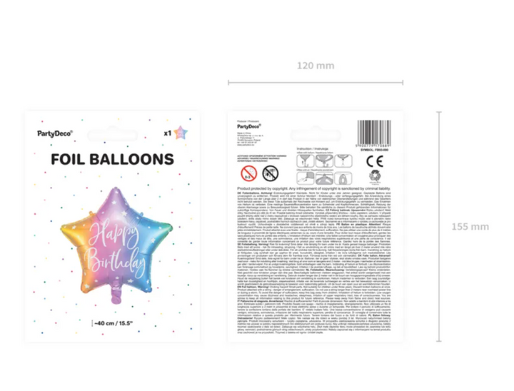 Happy-Birthday-Folienballon-Bunter-Stern-40-cm