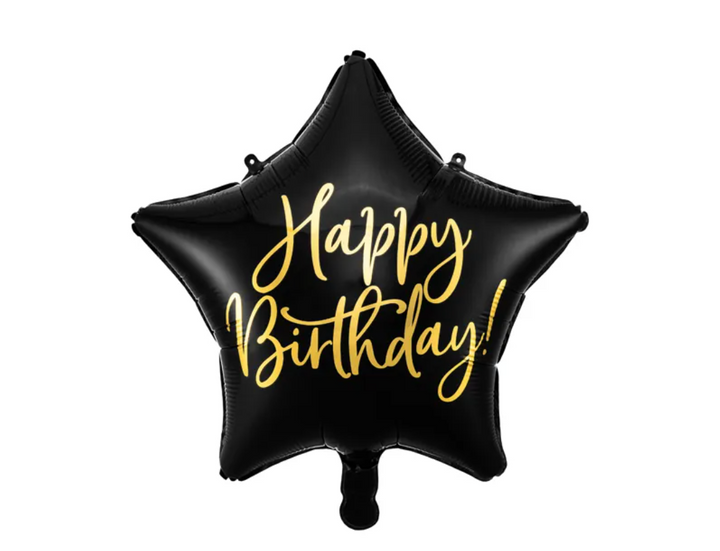 Happy-Birthday-Folienballon-Schwarzer-Stern-40-cm