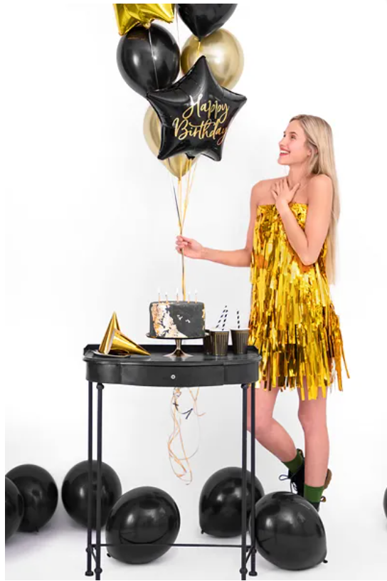 Happy-Birthday-Folienballon-Schwarzer-Stern-40-cm